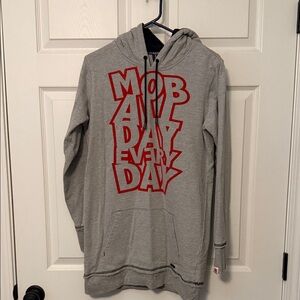 Married to the Mob Gray Hoodie with Red Graphic
